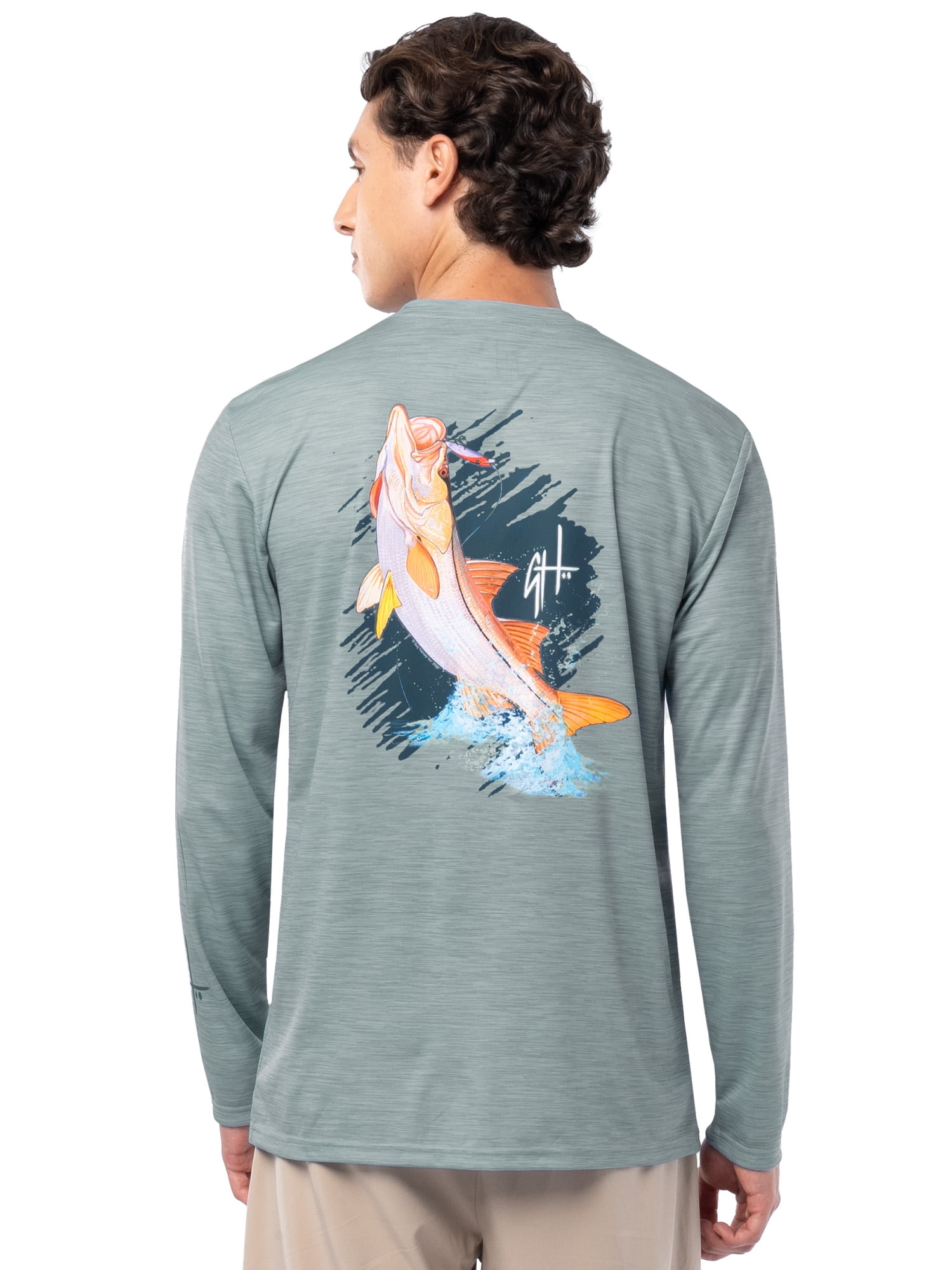 GH BY GUY HARVEY Men's Long Sleeve Sun Protection Top Sizes M-2XL