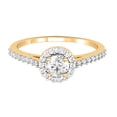 thumbnail image 4 of 0.40 Carat (ctw) 14K Gold Round Cut Diamond Ladies Engagement Bridal Halo Ring, 4 of 6