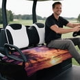 thumbnail image 5 of Uourmeti Sunset Palm Beach Print Golf Cart Seat Covers Breathable, Soft, Suitable for Sports, Fit for EZGO, 5 of 8