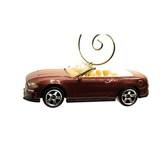 2018 Ford Mustang Convertible Christmas Ornament 1:64 Maroon
