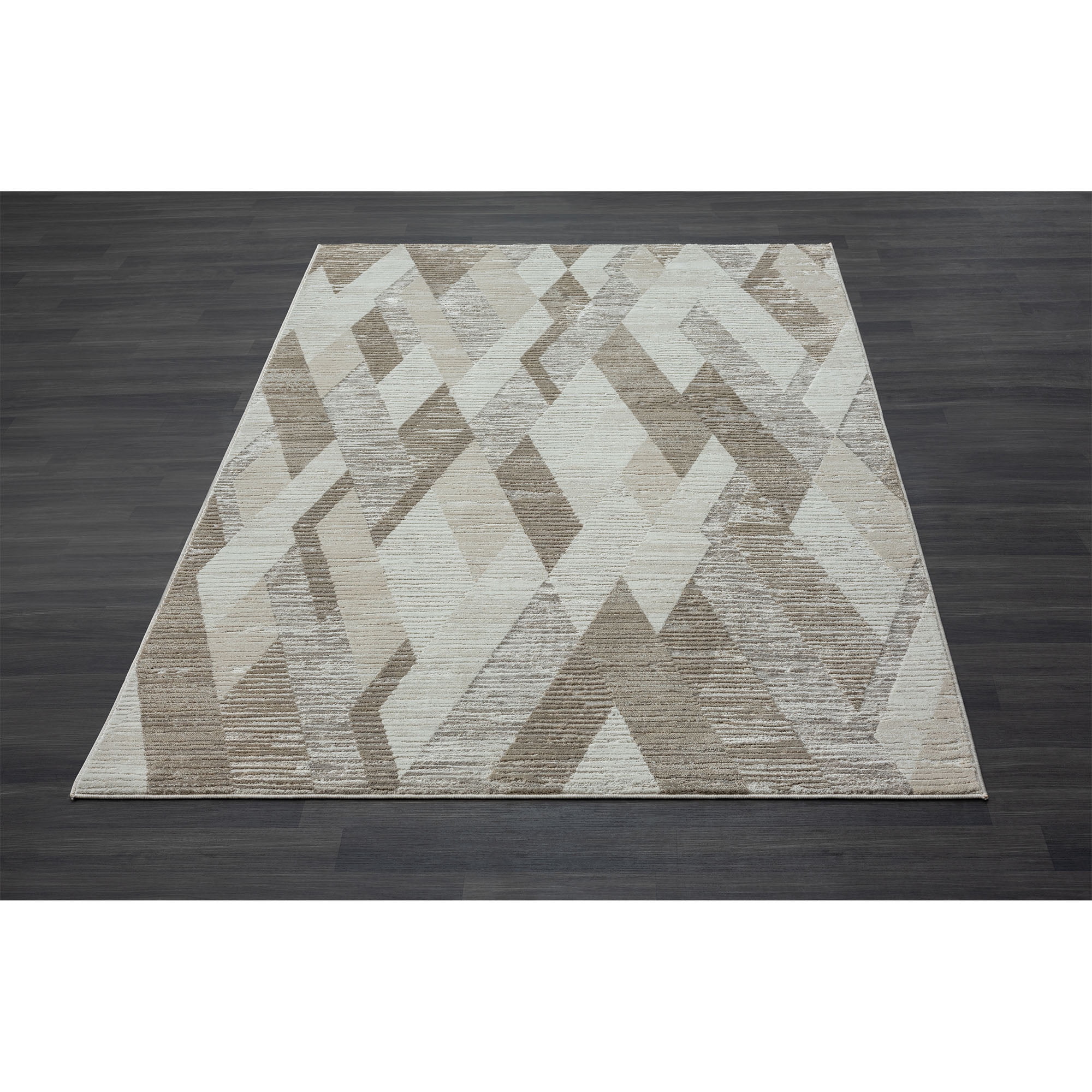 LR Home Brielle Anamika Geometric Indoor Polyester Blend Area Rug, Gray, 2' x 3'