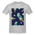 thumbnail image 4 of Bingfone Astronaut Dinosaur And Space Men'S Loose Fit Short-Sleeve Pocket T-Shirt, 4 of 7