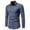 Blue, variant on Fashion Plus Size Long Sleeve Shirts for Mens Vintage Casual And Solid Color Button Pocket d Lapel Shirt Clearance Under 5$!