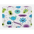 thumbnail image 1 of Crazy Bath Mat, Colorful Monster Design with Various Shapes Science Theme Creatures, Plush Bathroom Decor Mat with Non Slip Backing, 29.5" X 17.5", Multicolor, by Ambesonne, 1 of 2