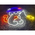 thumbnail image 3 of Handmadetneonsign Cute Cat Neon Sign, Fishing Cat Led Sign, Wall Decor, Cat Led Light, Home Decor, 3 of 5