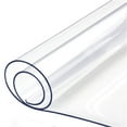 thumbnail image 1 of Clear Tablecloth Top Protector Vinyl Plastic Wipeable Table Cloth Protective Cover Clear Desk Blotter Mat Pvc Cloths Console Countertop Bar Dining Tabletop Liner Furniture Pad Waterproof 42 X 120 Inch, 1 of 4