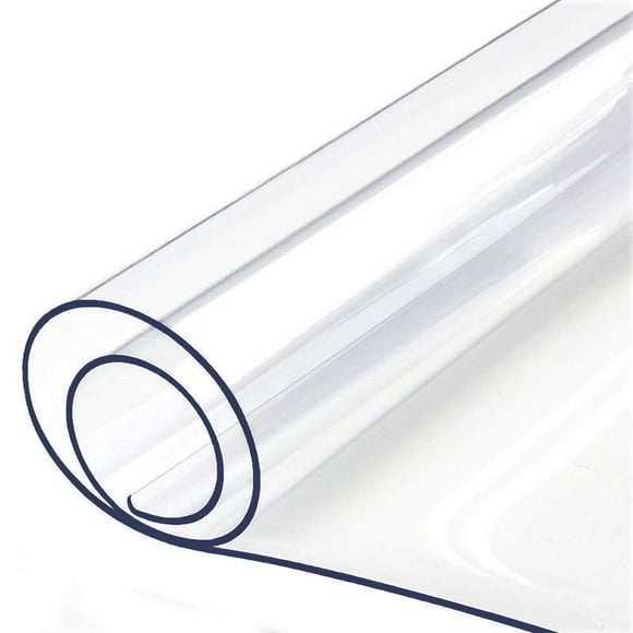 Clear Tablecloth Top Protector Vinyl Plastic Wipeable Table Cloth Protective Cover Clear Desk Blotter Mat Pvc Cloths Console Countertop Bar Dining Tabletop Liner Furniture Pad Waterproof 42 X 120 Inch