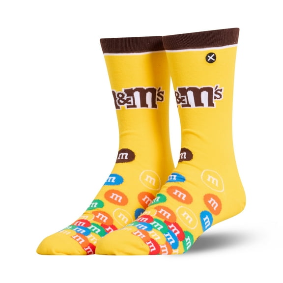 Cool Socks – M&M’s Pile Crew Socks – Size Large for Men & Women – Colorful Candy Graphic – Comfy