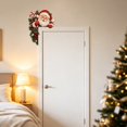 thumbnail image 2 of Diceymbol 9.84 Inch Christmas Door Frame Corner Decoration, Santa Claus Peeking Doorway Decor with Evergreen Pinecones Berries and Candy Cane for Entryway Home, 2 of 5