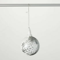 5.5"H Sullivans Silver Snowflake Ball Christmas Ornament