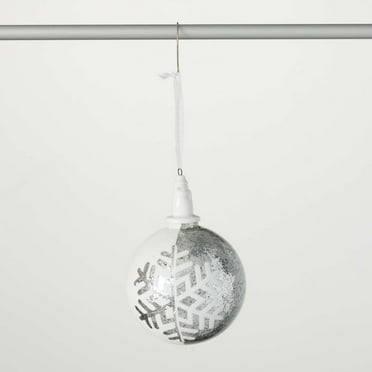 5.5"H Sullivans Silver Snowflake Ball Christmas Ornament