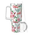 thumbnail image 2 of KLL Flamingo Flower Print 40oz Stainless Steel Insulated Car Cup Coffee Mug with Spillproof Lid - Keep Your Drink Hot or Cold on the Go, 2 of 8