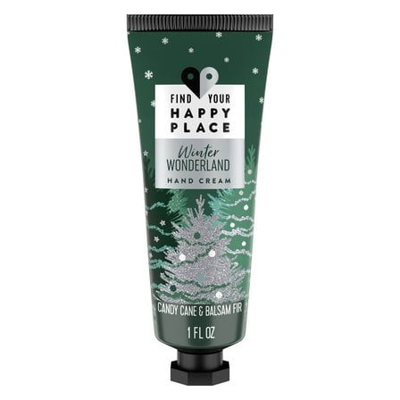 Find Your Happy Place Moisturizing Hand Cream for Dry Skin Winter Wonderland Candy Cane and Balsam Fir 1 fl oz