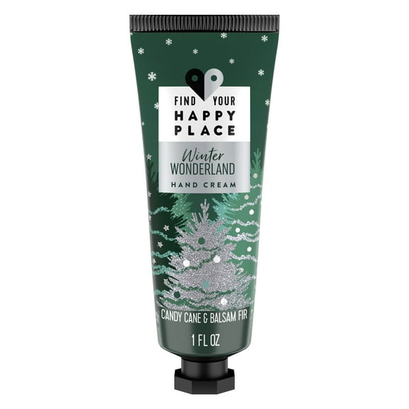 Find Your Happy Place Moisturizing Hand Cream for Dry Skin Winter Wonderland Candy Cane and Balsam Fir 1 fl oz