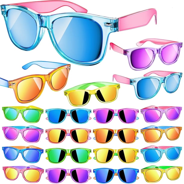 Gafas de sol GIFTINBOX Kids Neon Bulk, paquete de 16, de 3 a 8 años, con protección UV400