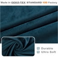 thumbnail image 4 of DriftAway Velvet Tie Up Valance for Kitchen 20 Inches Long Rod Pocket Room Darkening Tie up Shade Adjustable Short Curtain for Small Window Bathroom Living Room Bedroom 1 Panel Peacock Blue, 4 of 7