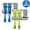Blue-Green, variant on LOCK LACES (Elastic No Tie Shoe Laces) (Pack of 2) (2 Pack-Black)