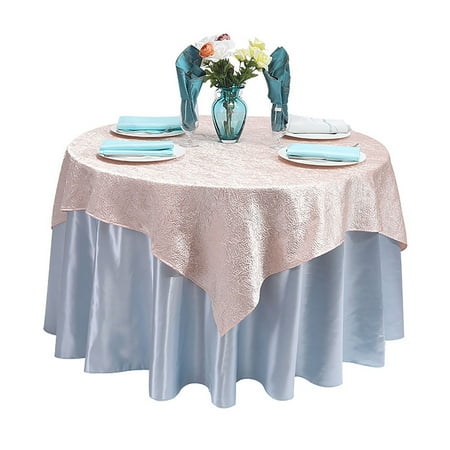 

Round Tablecloth Nordic Solid Color Tablecloth With Square Cloth Polyester Table Cover For Conference Wedding Cocktail Party Banquet-Q-220cm+75cm