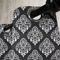 thumbnail image 3 of Ambesonne Damask Grommet Curtain, Timeless Foliage Leaves, 50" x 96", Grey Black and White, 3 of 6