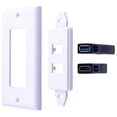 thumbnail image 2 of HDMI USB 3.0 Organization Wall Plates Panel,Audio Video Wall Face Plate Panel, 2 of 5