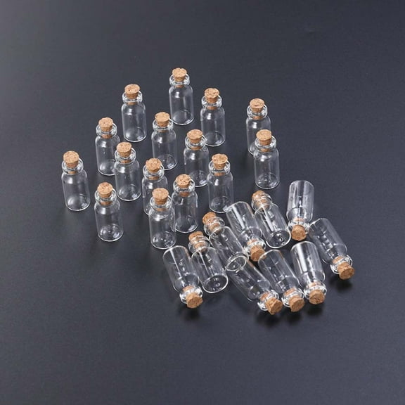 CRAFTHROU 25Pcs Clear Bottles with Lids for Laboratory Use and Handmade Projects