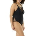 thumbnail image 2 of Juniors' Plus Lace Up One-Piece Swimsuit, 2 of 3