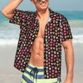 thumbnail image 7 of Pofeuu Colourfull Owl Print Hawaiian Shirt for Men Sleeves Casual Button Down Summer Beach Dress Shirts T-Shirts,Small, 7 of 7