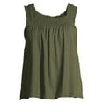 thumbnail image 2 of Time and Tru Women's Smocked Strap Tank Top, 2 of 6