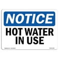 thumbnail image 1 of SignMission OS-NS-A-1824-L-13524 18 x 24 in. OSHA Notice Sign - Hot Water in Use, 1 of 1