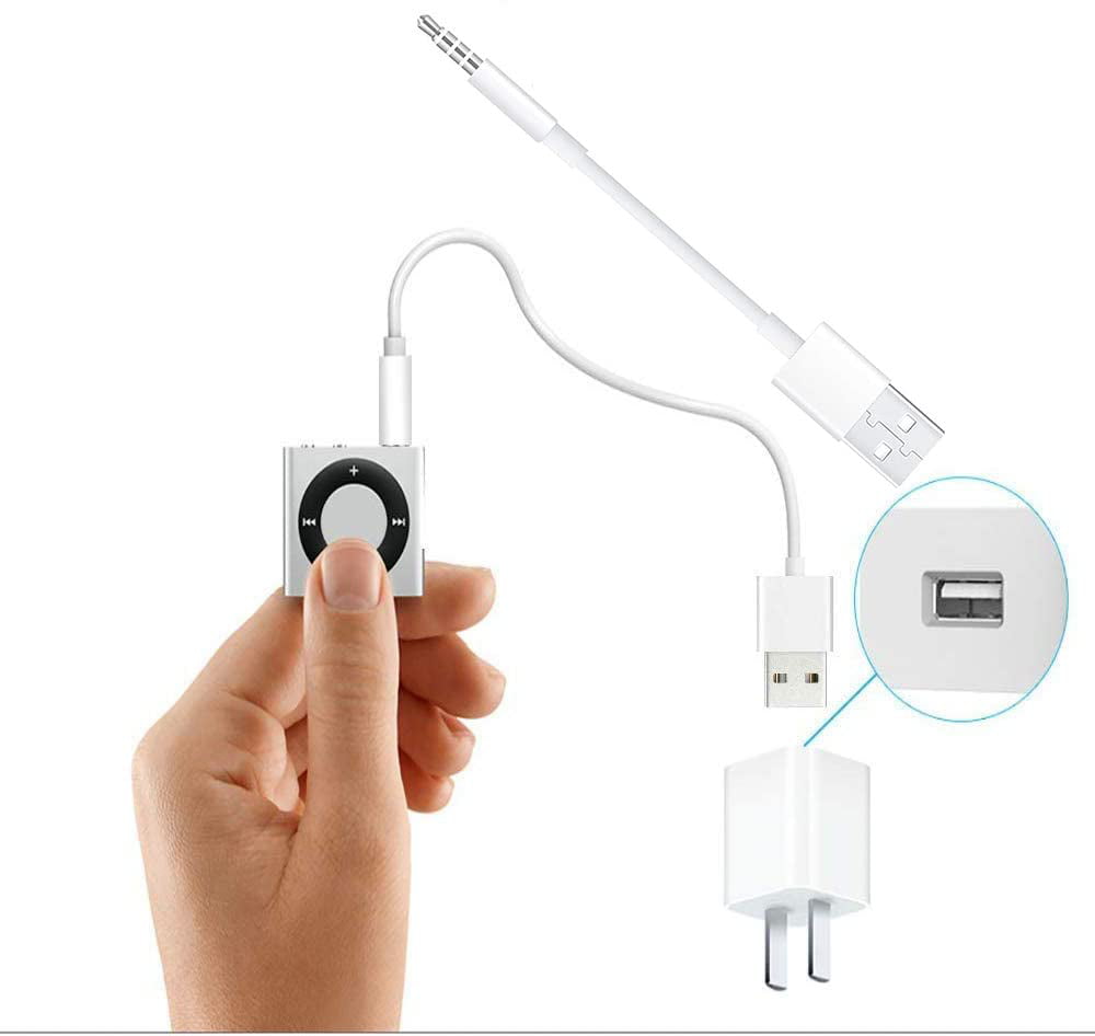2 pcs)3.5mm Male Audio Jack to USB 2.0 Male Sync Data Compatible for iPod Shuffle 3rd 4th 5th /6/7 Gen MP3/MP4 USB for cellphomes - Walmart.com