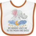 thumbnail image 3 of Inktastic My Mommy Loves Me to the Moon and Back Boys or Girls Baby Bib, 3 of 4