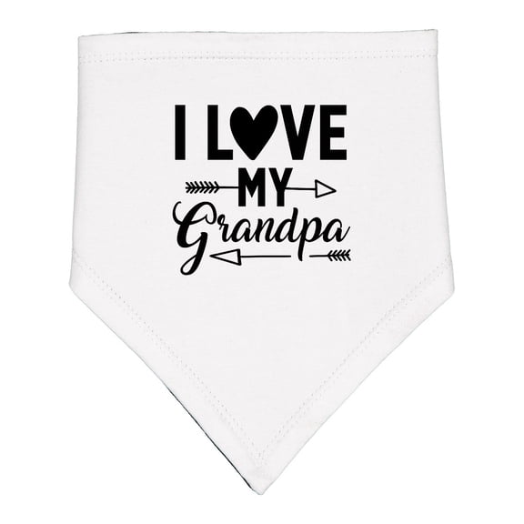 Inktastic I Love My Grandpa Baby Bandana Bib