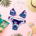 thumbnail image 6 of Starry Unicorn Swim Suit Women Bikini Set Detachable Sponge Adjustable Strap Two-Pack Swim Wear, 6 of 6