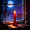 thumbnail image 6 of Battery Operated LED Candles, Multi-Color Multi-Size LED Candle Tabletop Decor, Halloween Table Centerpiece Ornament for Thanksgiving Harvest & Christmas Holiday Dining Table Decor (Red, L), 6 of 7