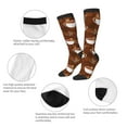 thumbnail image 3 of Rateoe Sloths Need More Coffee Pattern Women’s Knee High Crew Socks,Trouser Socks Comfortable, Breathable, Moisture-Wicking and Soft, 3 of 6