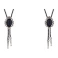 thumbnail image 1 of Guardurnaity Corbatas Collar Colgante Festival Fiesta Aniversario Cumpleaños Escuela Compras Citas Moda Simple Joyería Mujer Hombre Negro Negro 2Conjunto, 1 of 6