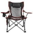 thumbnail image 4 of Zorpupoa Portable Camping Chair, Heavy Duty Steel Folding Reclining Chair 330lbs Load with Reclining Backrest Angle Cup Holder for Camping Fishing, Black, 4 of 13