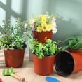 thumbnail image 2 of 50-Pack 6 Inch Plastic Nursery Pots,Plant Pot with Drainage,Seedling Flower Plant Container and Seed Starting Pots for Succulents,Seedlings (Red), 2 of 8