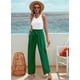 thumbnail image 5 of Pantalones de Salón Anchos para Mujer, Color Verde, Talla XL, 5 of 8