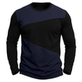 thumbnail image 2 of JOANKDMI Long Sleeve T-Shirts for Men Casual Color Block Crewneck Tops Lightweight Breathable Active Pullover Basic Tee Shirts for Daily Workout Athletic Spring, 2 of 6