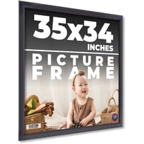 35x34 Frame Black Passaggi Solid Wood Picture Frame Width 1.5 Inches | Interior Depth 0.5 Inches |