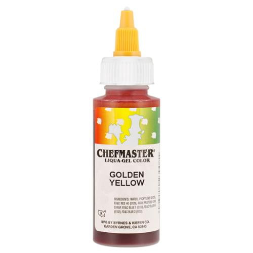 Chefmaster by US Cake Supply 2.3oz Golden Yellow Liqua-Gel Cake Food Coloring