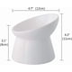 thumbnail image 2 of Small White Ceramic Elevated Cat Bowl, Tilted Elevated Food or Water Bowl, Non-Pressure, Anti-Backflow, Dishwasher and Microwave Safe, Lead and Cadmiu, 2 of 5