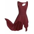 thumbnail image 6 of CHICTRY Womens Lyrical Dance Costume Cutout High Low Skirt Camisole Ballet Leotard Dress, 6 of 7