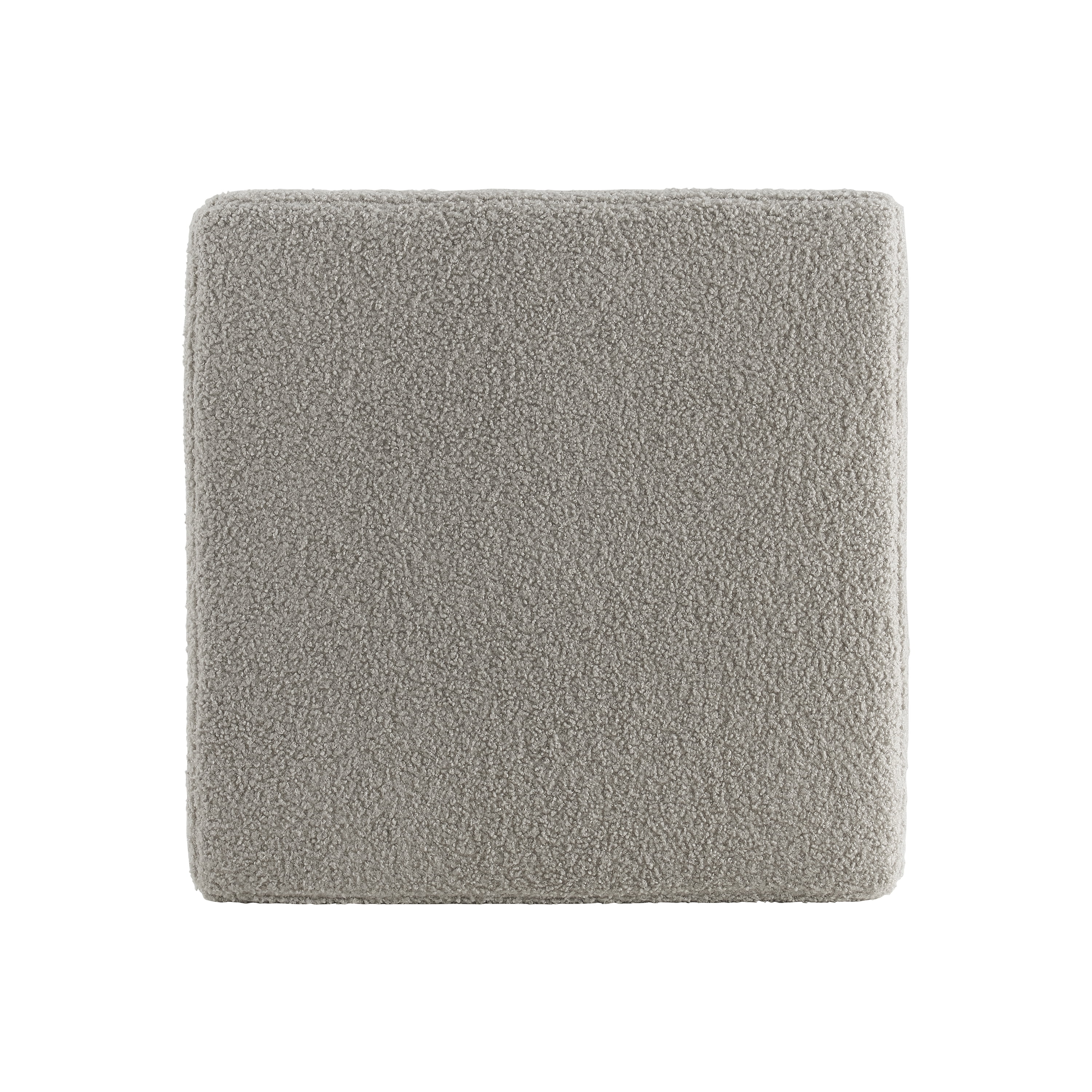Linon Elta Square Storage Ottoman, Light Gray Sherpa