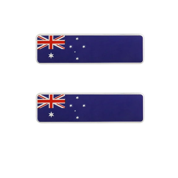 Ysmzzmsy Country Flag Metal Emblem Stickers, 4x1.06 inches, 2-Pack, Decorative Auto Badge for Cars, Motorcycles