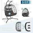 NICESOUL Double Hanging Egg Chair with Stand Indoor Oversized Egg Chair