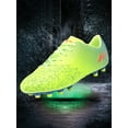 thumbnail image 5 of Ritualay Soccer Cleats for Boys Men Football Cleats Lace Up Soccer Shoes Football Shoes Sneakers Non Slip Training Shoes FG Cleats Green 2Y, 5 of 9