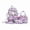 Purple, variant on Lusa 4PCS Floral Print Backpack Set for Women Large Capacity Lightweight Double Shoulder Travel Daypack with Lunch Tote Handbag Pencil Pouch for College and Travel Use Black One Size