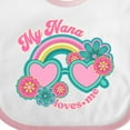thumbnail image 4 of Inktastic Nana Loves Me Girls Granddaughter Girls Baby Bib, 4 of 4
